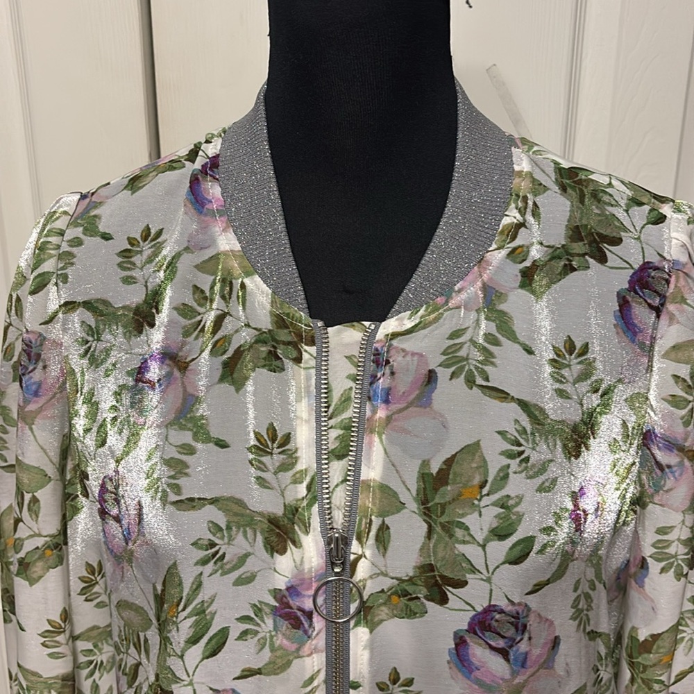 Inc. International Concepts Plus Mayfair Garden Bomber Jacket - Picture 2 of 13